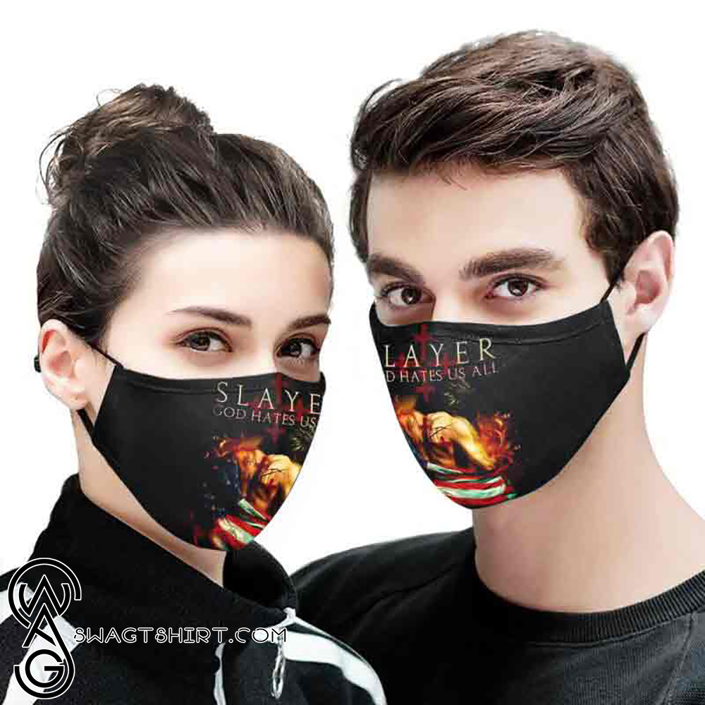 Slayer God hates us all full printing face mask