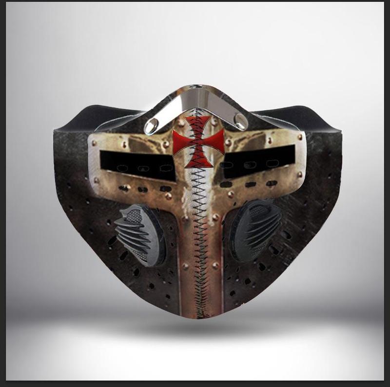 The knights templar filter activated carbon face mask 2
