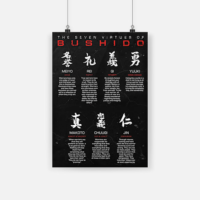 The seven virtues of bushido poster 4