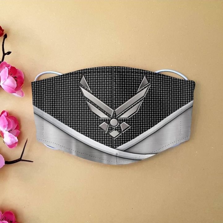 Airforce wings metal anti-dust cotton face mask 1
