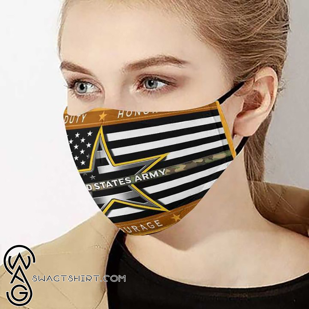 American flag united states army duty honor country face mask