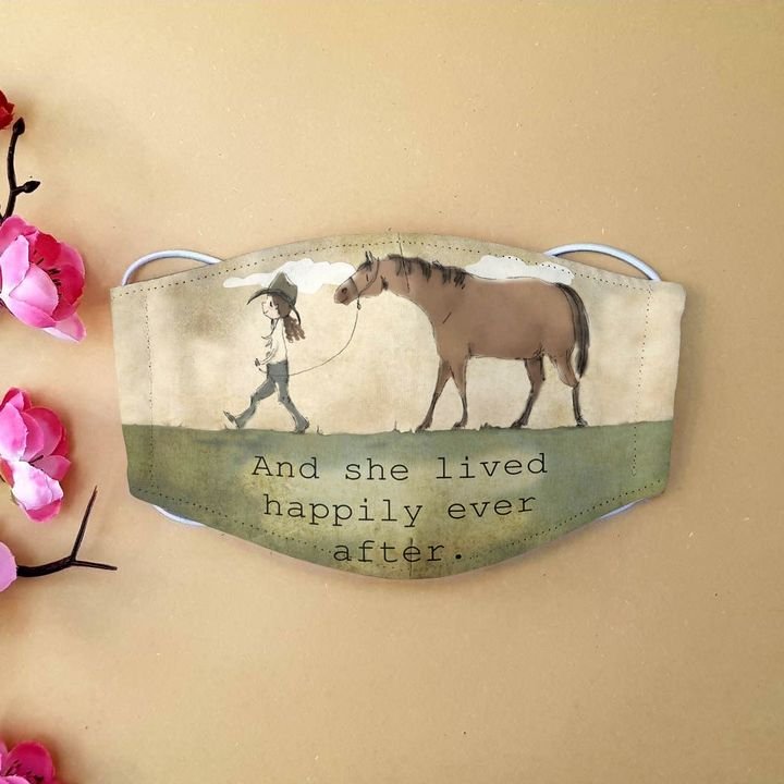 And she lived happily ever after horse anti-dust face mask 1