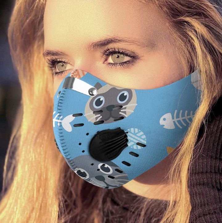 Animated cats filter activated carbon face mask 2