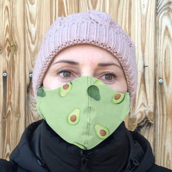 Avocado anti-dust cotton face mask 3