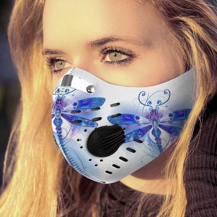 Blue dragonfly filter activated carbon face mask 3