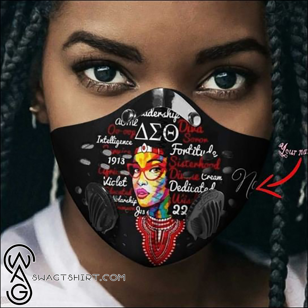 Delta sigma theta sorority girl quote filter activated carbon face mask