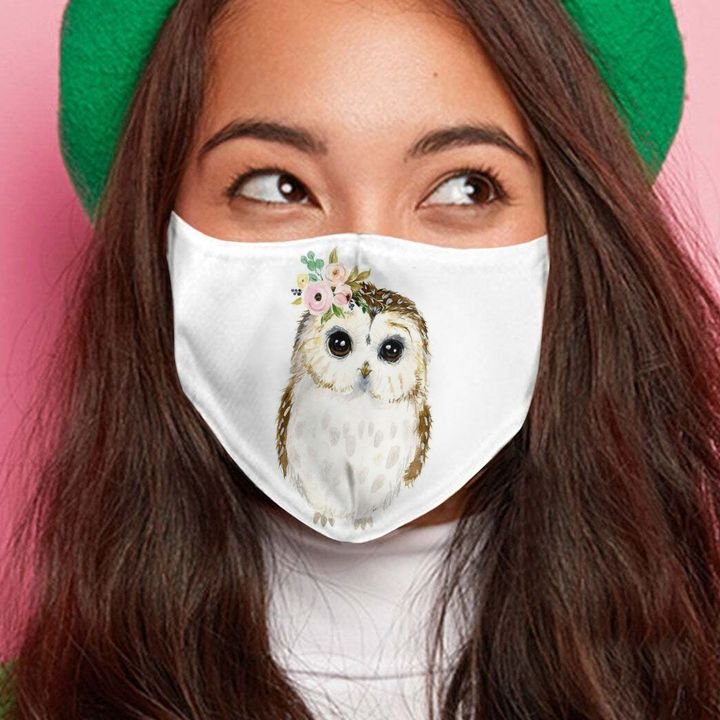 Floral baby owl anti-dust cotton face mask 3