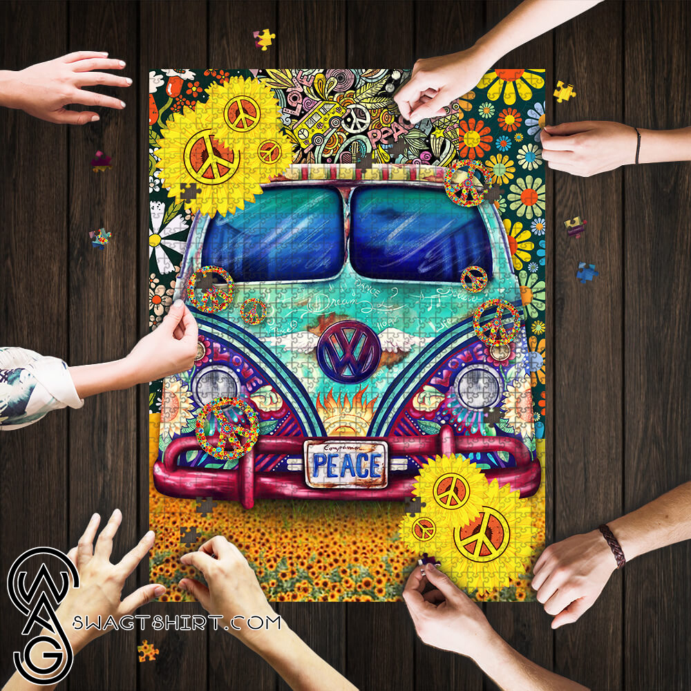 Hippie peace symbol vans jigsaw puzzle