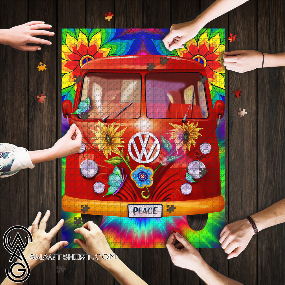 Hippie peace vans car jigsaw puzzle