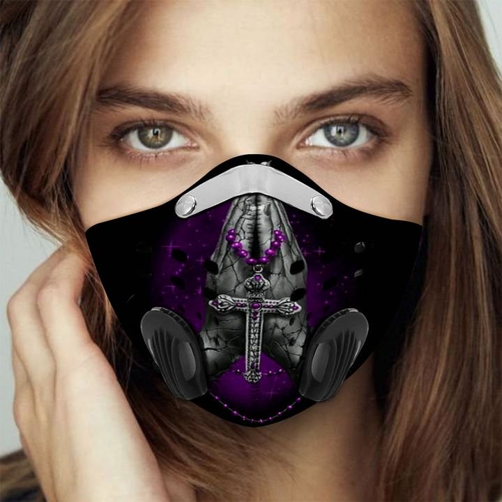 Jesus Christ cross filter activated carbon face mask 1