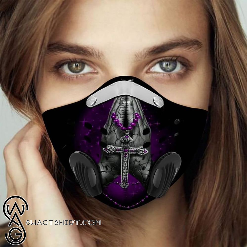Jesus Christ cross filter activated carbon face mask