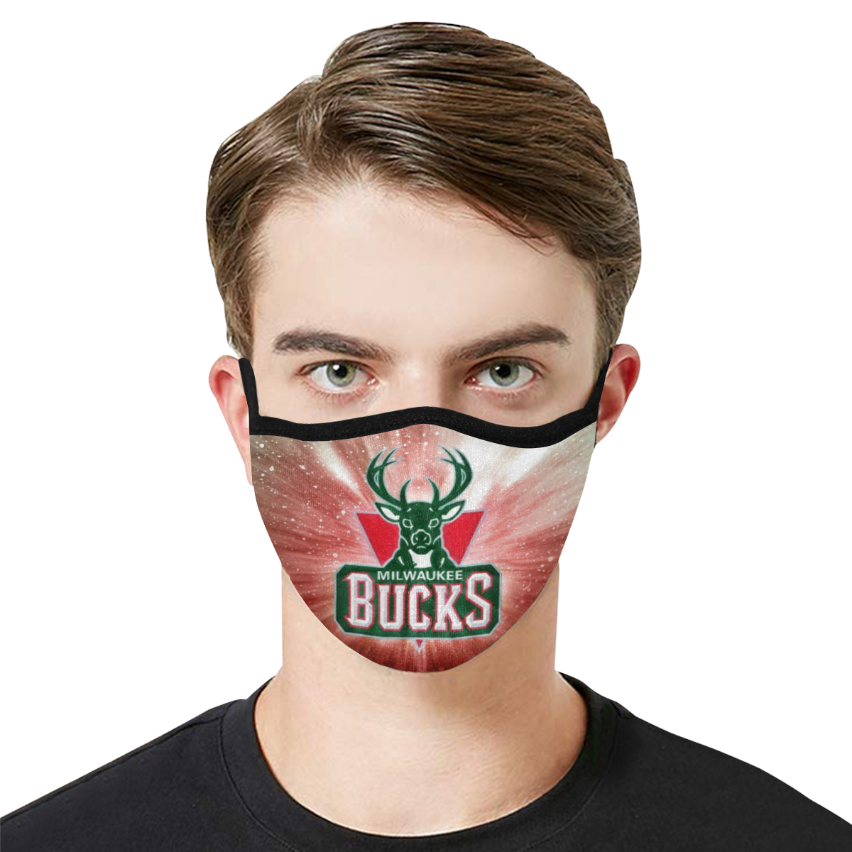 National basketball association milwaukee bucks cotton face mask 4