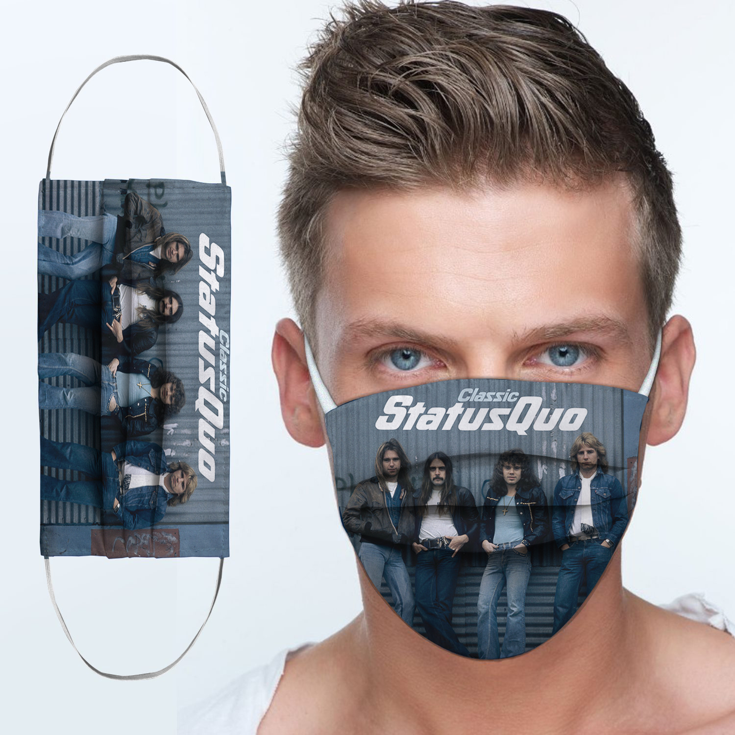 Status quo rock band anti-dust cotton face mask 1