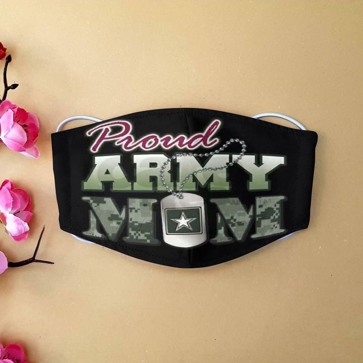 United states army proud army mom camo anti-dust face mask 4