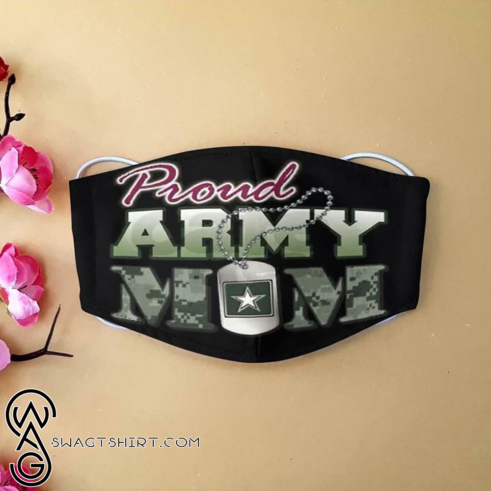 United states army proud army mom camo anti-dust face mask
