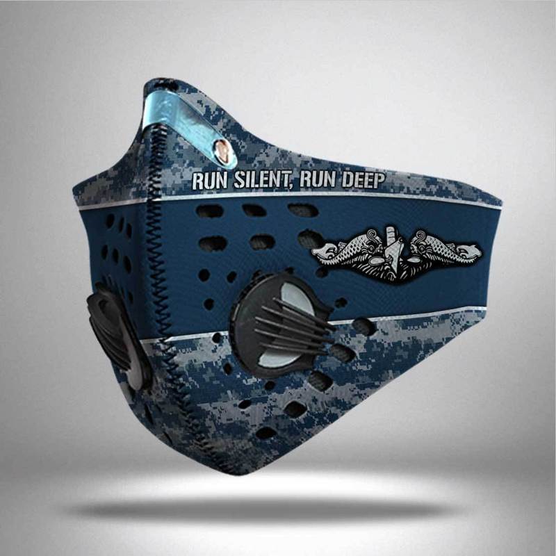 United states navy submarine force run silent run deep filter activated carbon face mask 2