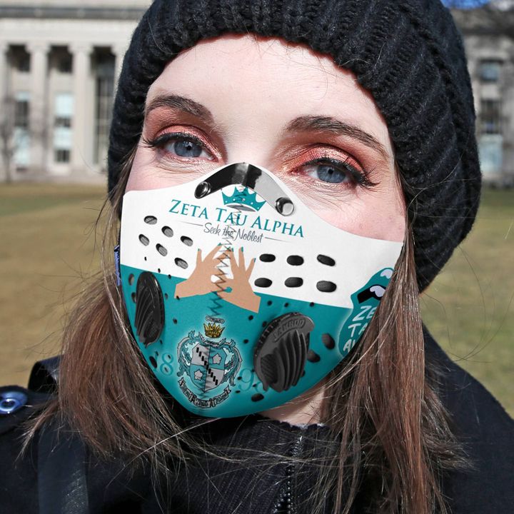 Zeta tau alpha seek the noblest filter activated carbon face mask 1