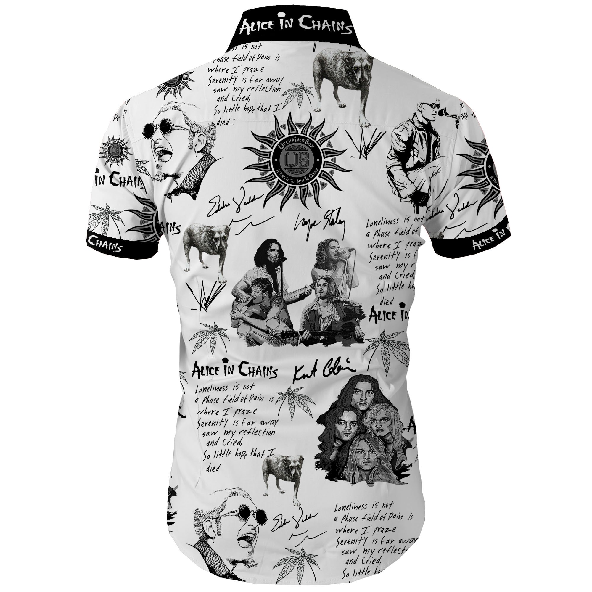 Alice in chains all over printed hawaiian shirt 1
