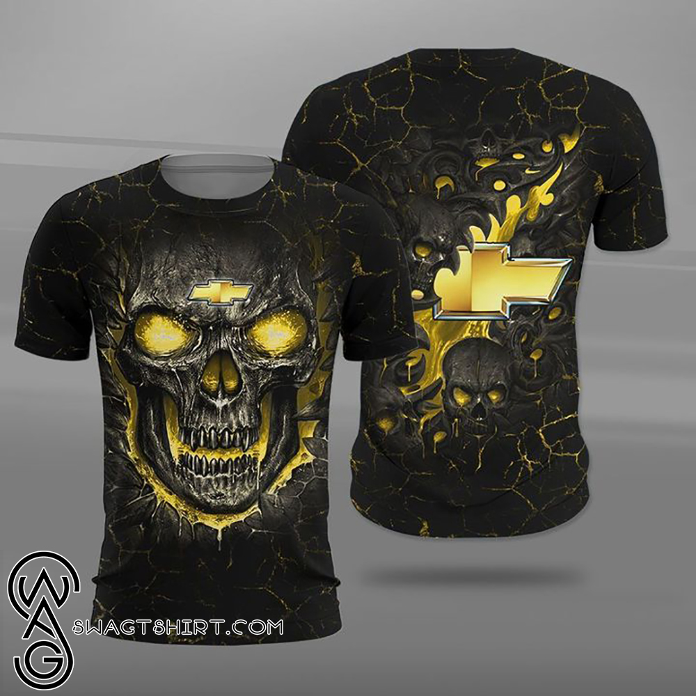 Chevrolet lava skull full printing shirt