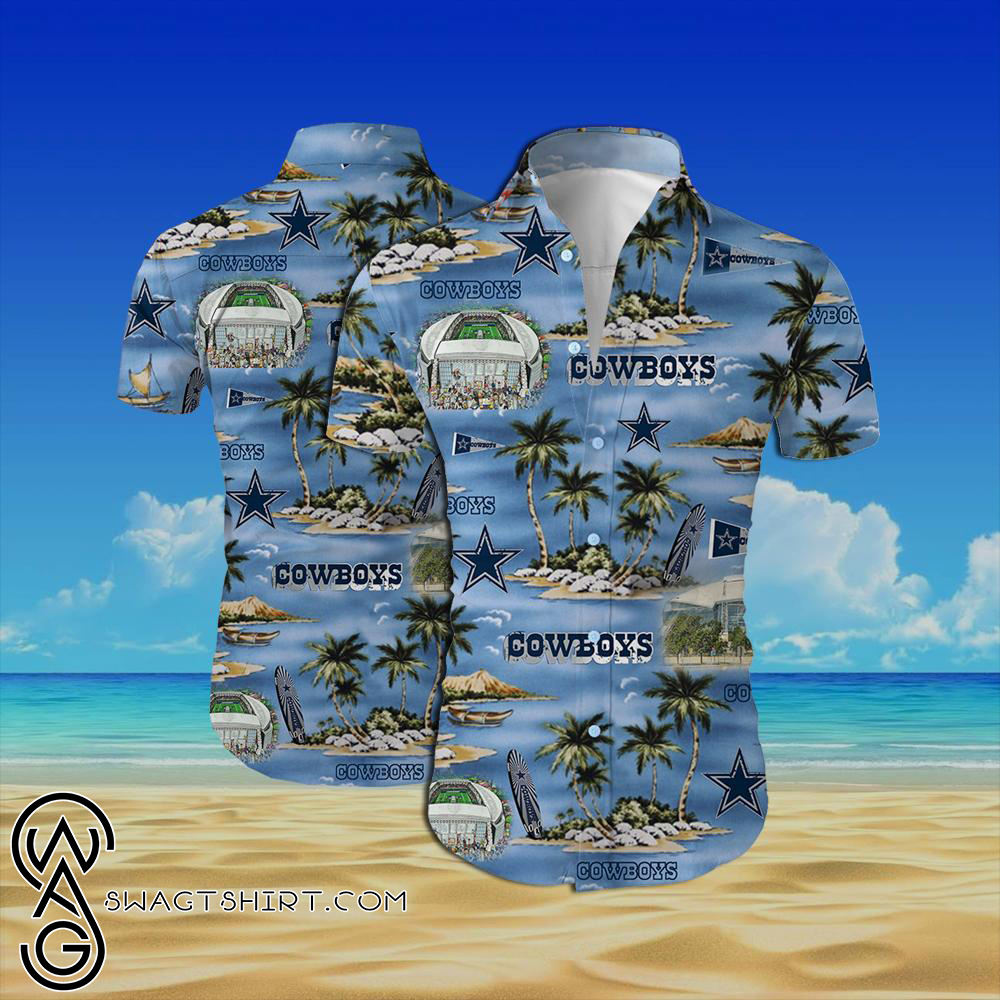 Dallas cowboys all over printed hawaiian shirt