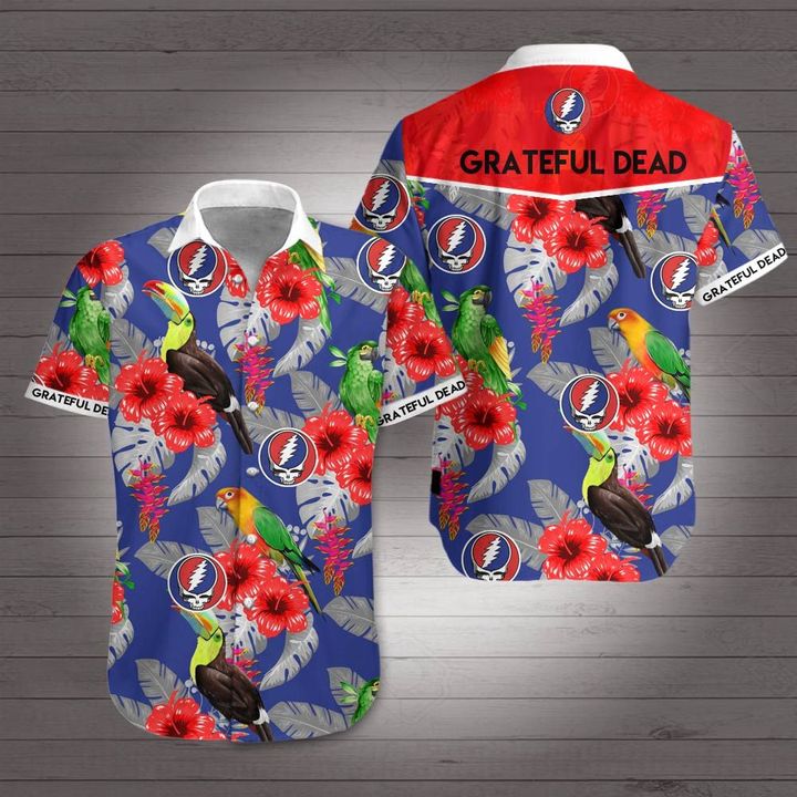 Grateful dead rock band hawaiian shirt 3