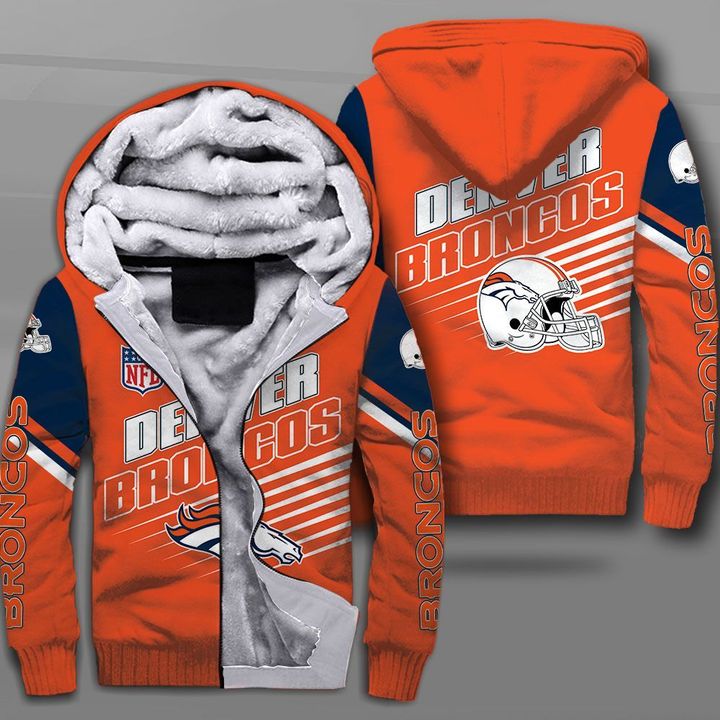 NFL denver broncos team full printing fleece hoodie