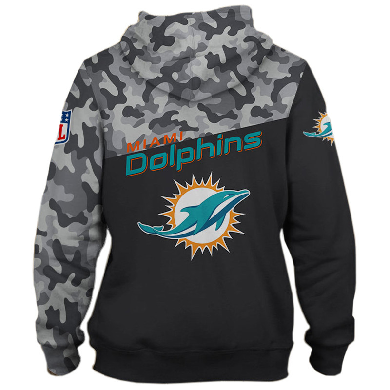 National football league miami dolphins military zip hoodie 1