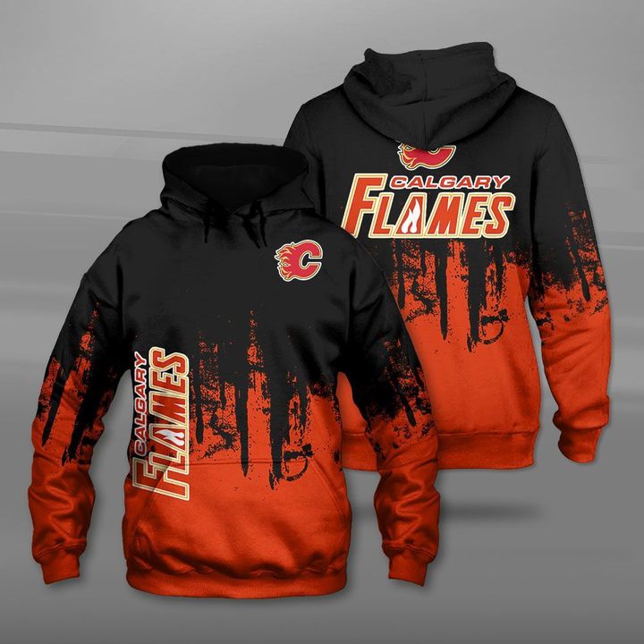 National hockey league calgary flames team full printing hoodie