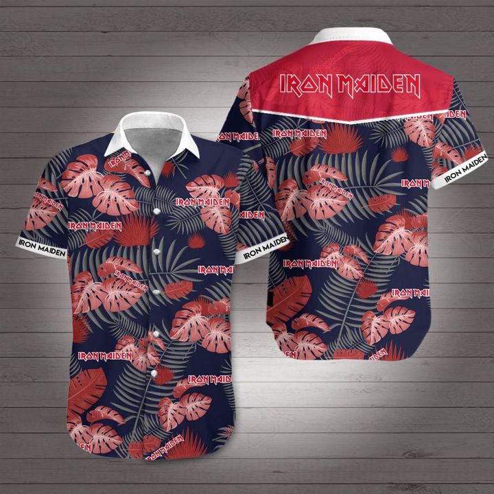 Rock band iron maiden hawaiian shirt 3
