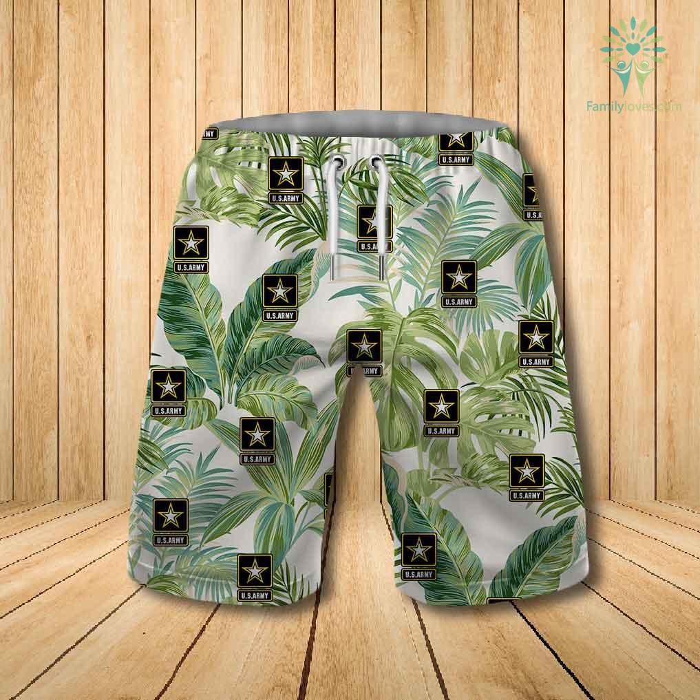 US army all over printed hawaiian shorts 1