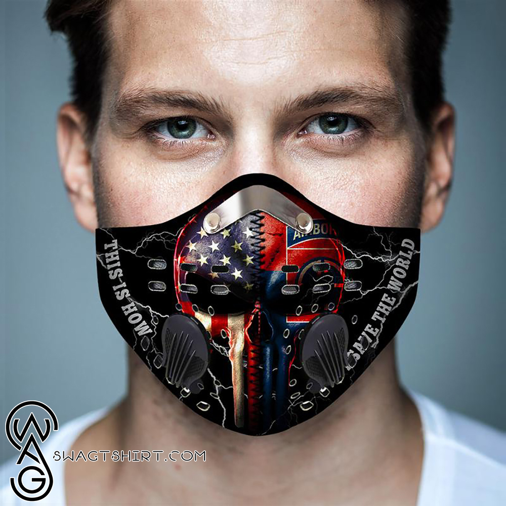 82nd airborne division punisher flag anti pollution face mask