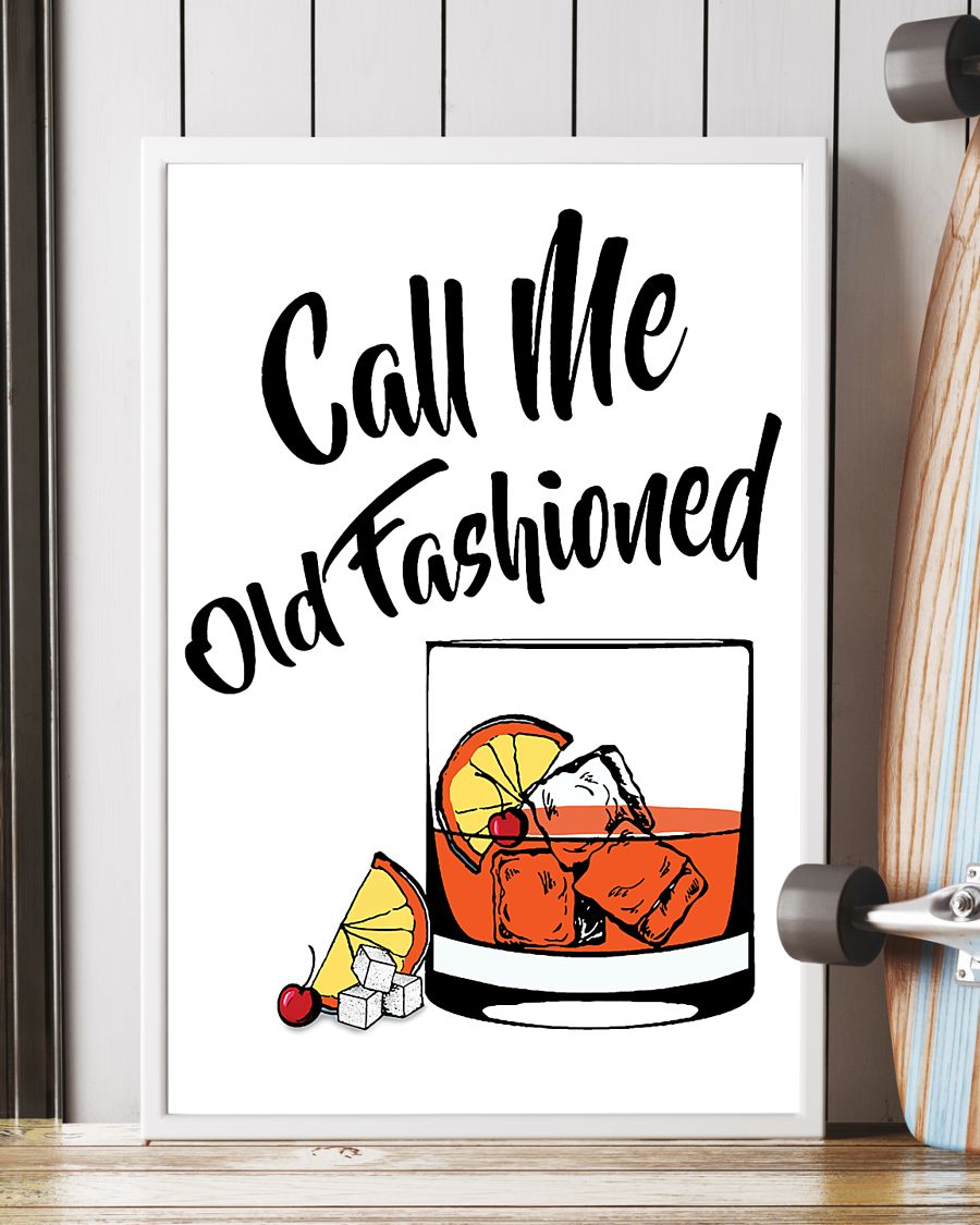 Call me old fashioned vertical drink cocktail poster 1