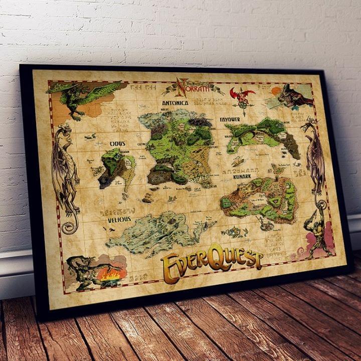 Everquest the world of norrath map poster 3