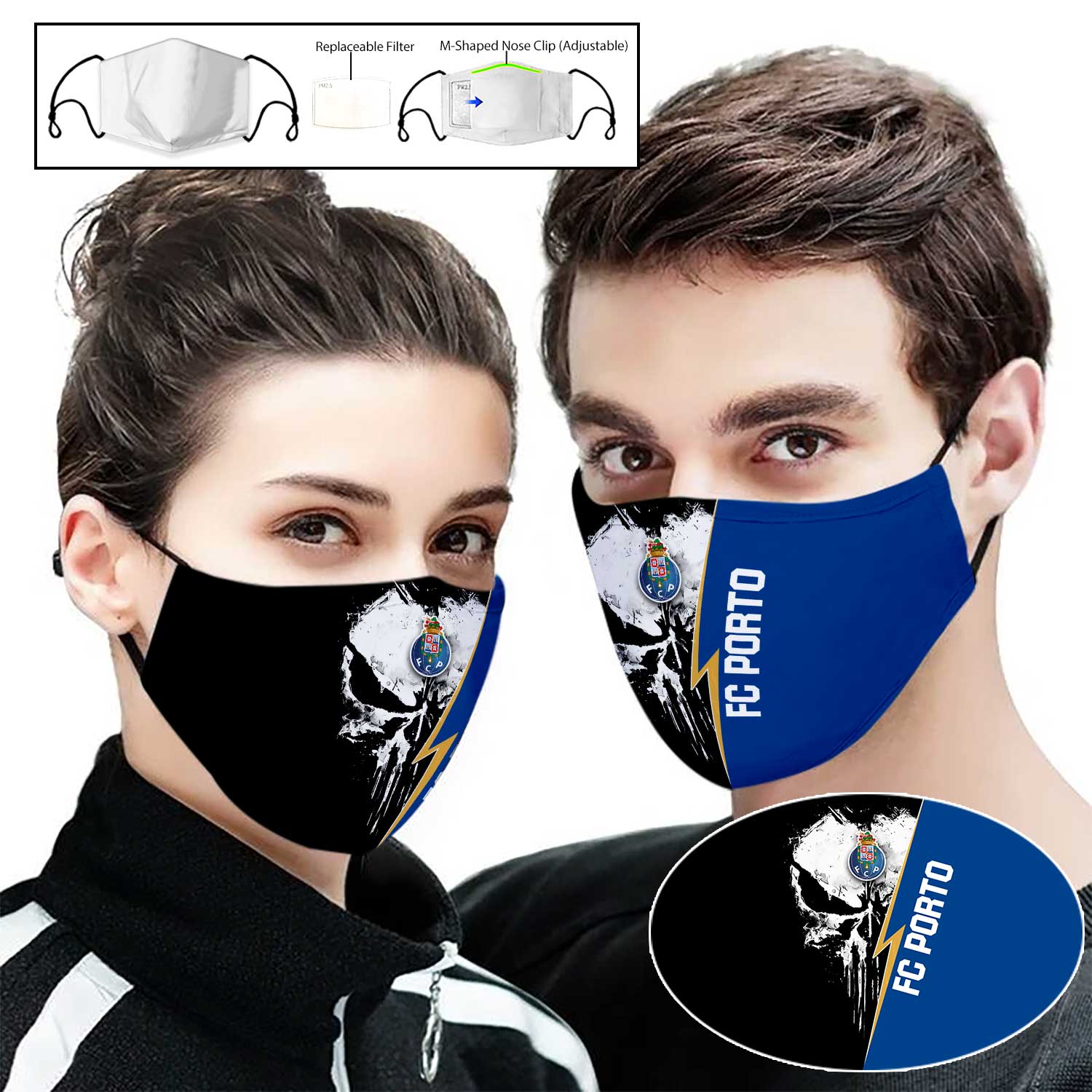 FC porto punisher full printing face mask 1