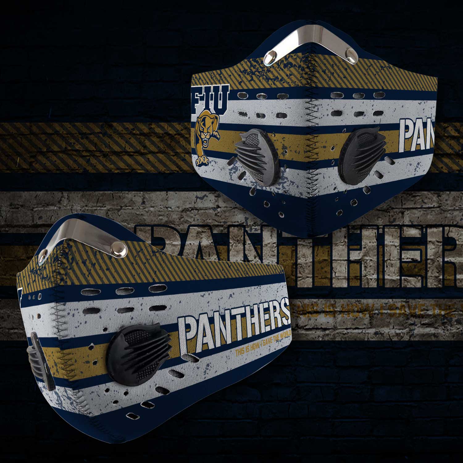 FIU panthers football this is how i save the world face mask 1