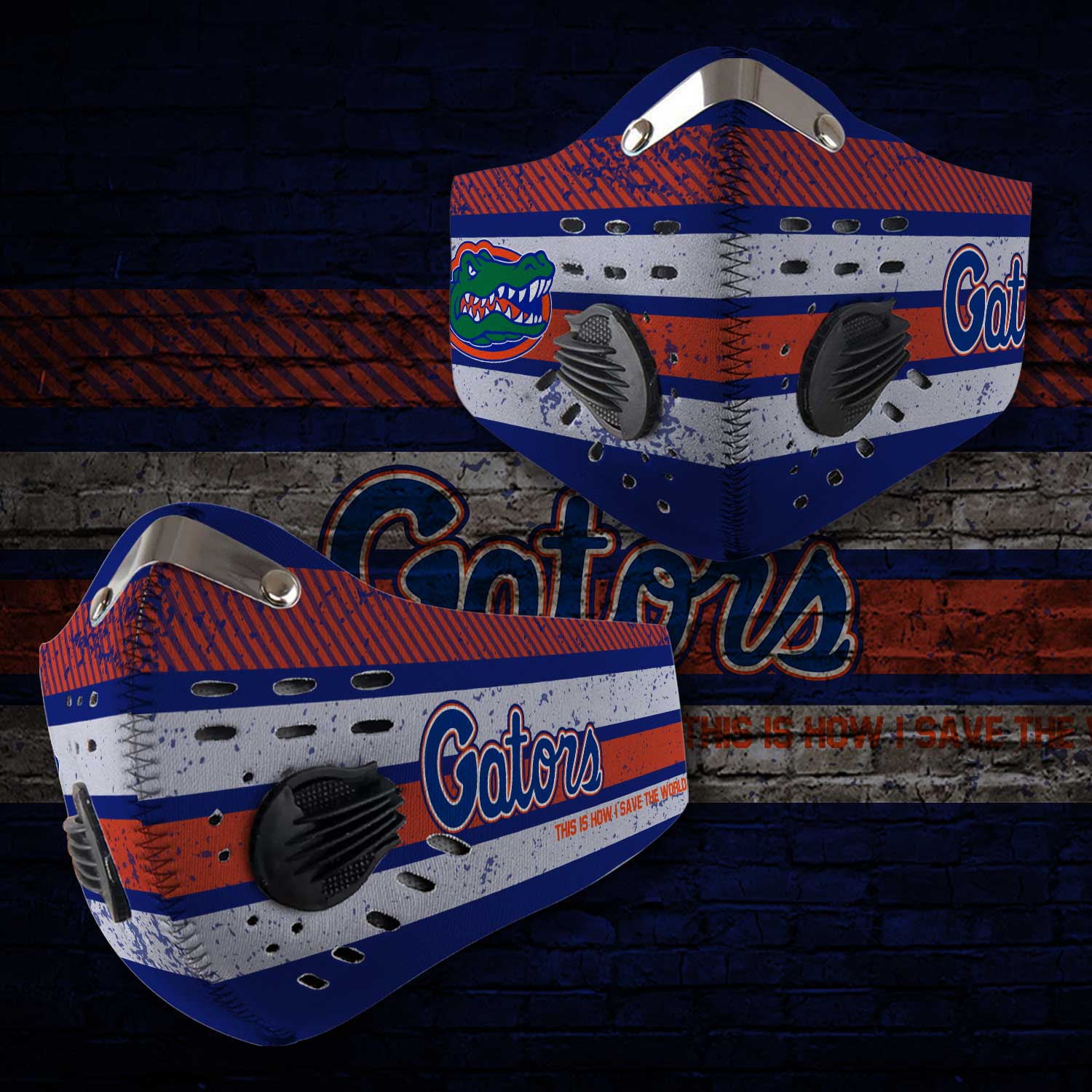 Florida gators this is how i save the world carbon filter face mask 1