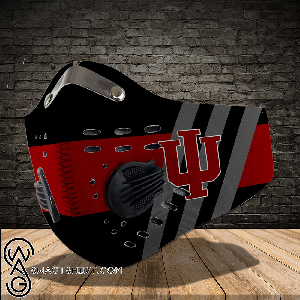 Indiana hoosiers men_s basketball carbon filter face mask