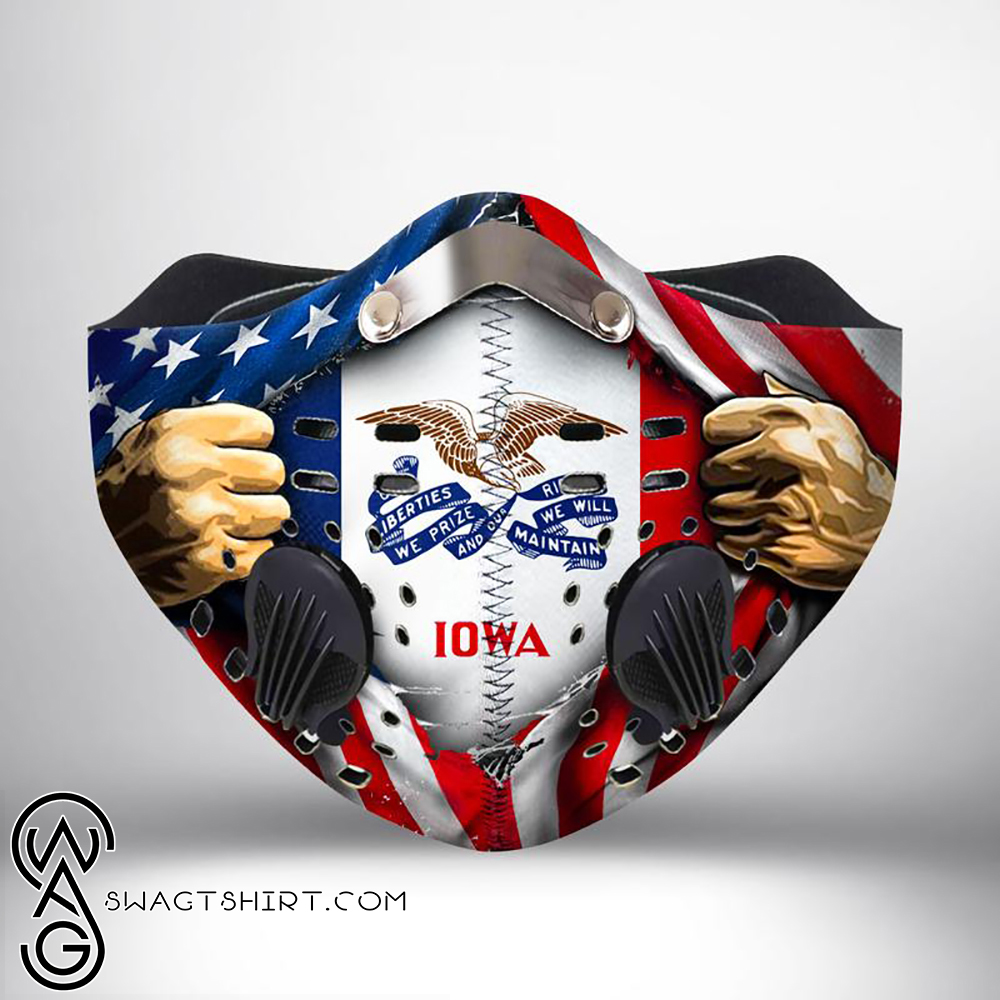 Iowa our liberties we prize and our rights we will maintain face mask
