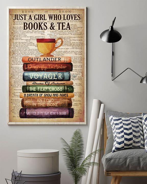 Just a girl who loves books and tea outlander voyager the fiery cross vintage poster 1