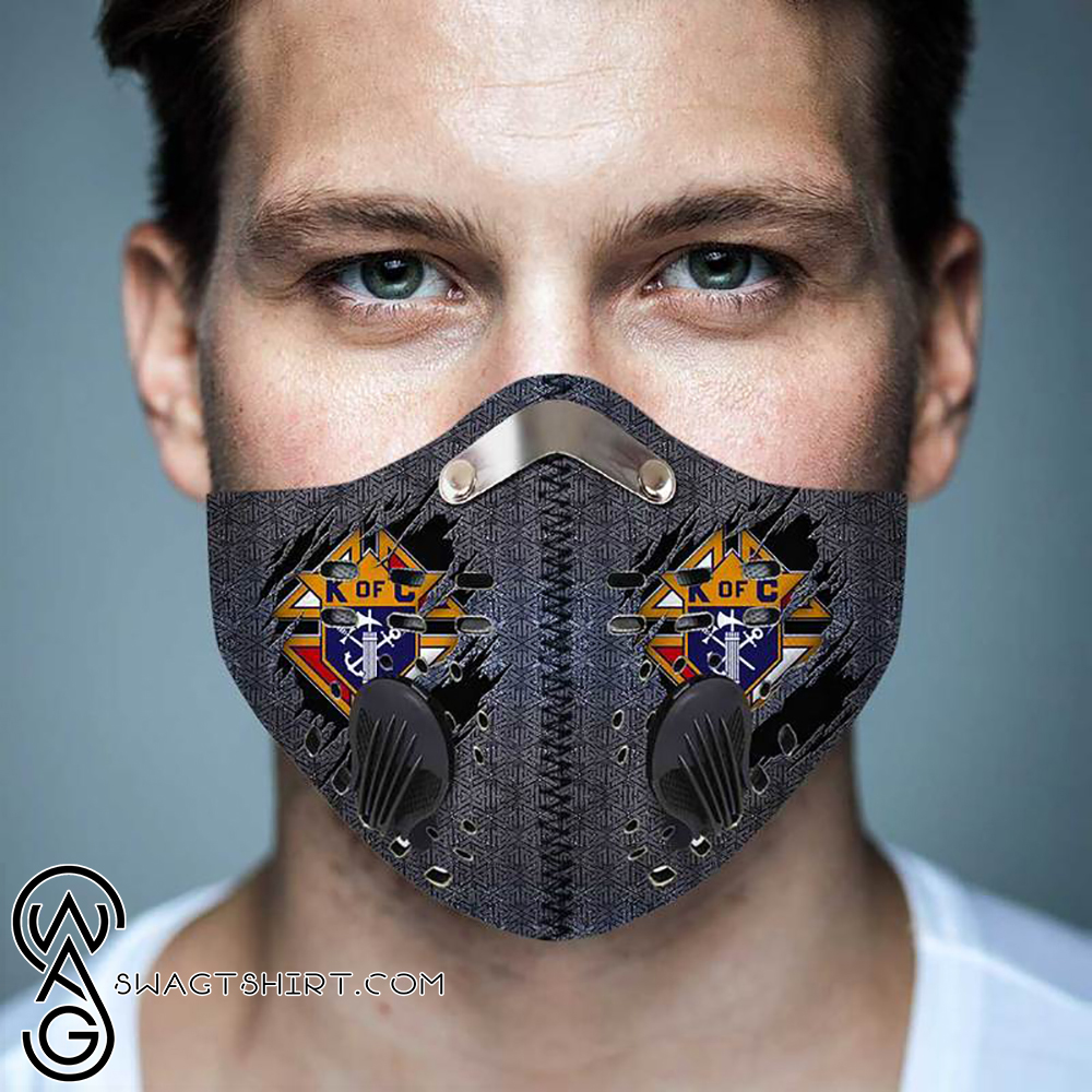 Knights of columbus anti pollution filter activated carbon face mask