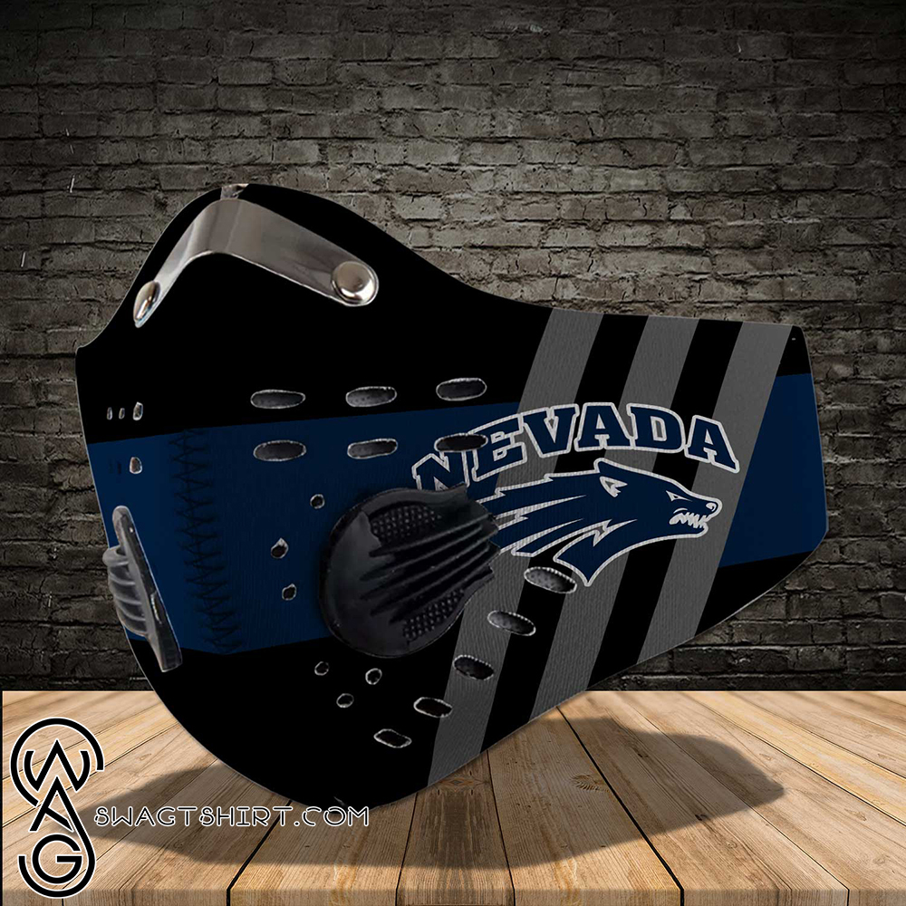 Nevada wolf pack football carbon filter face mask