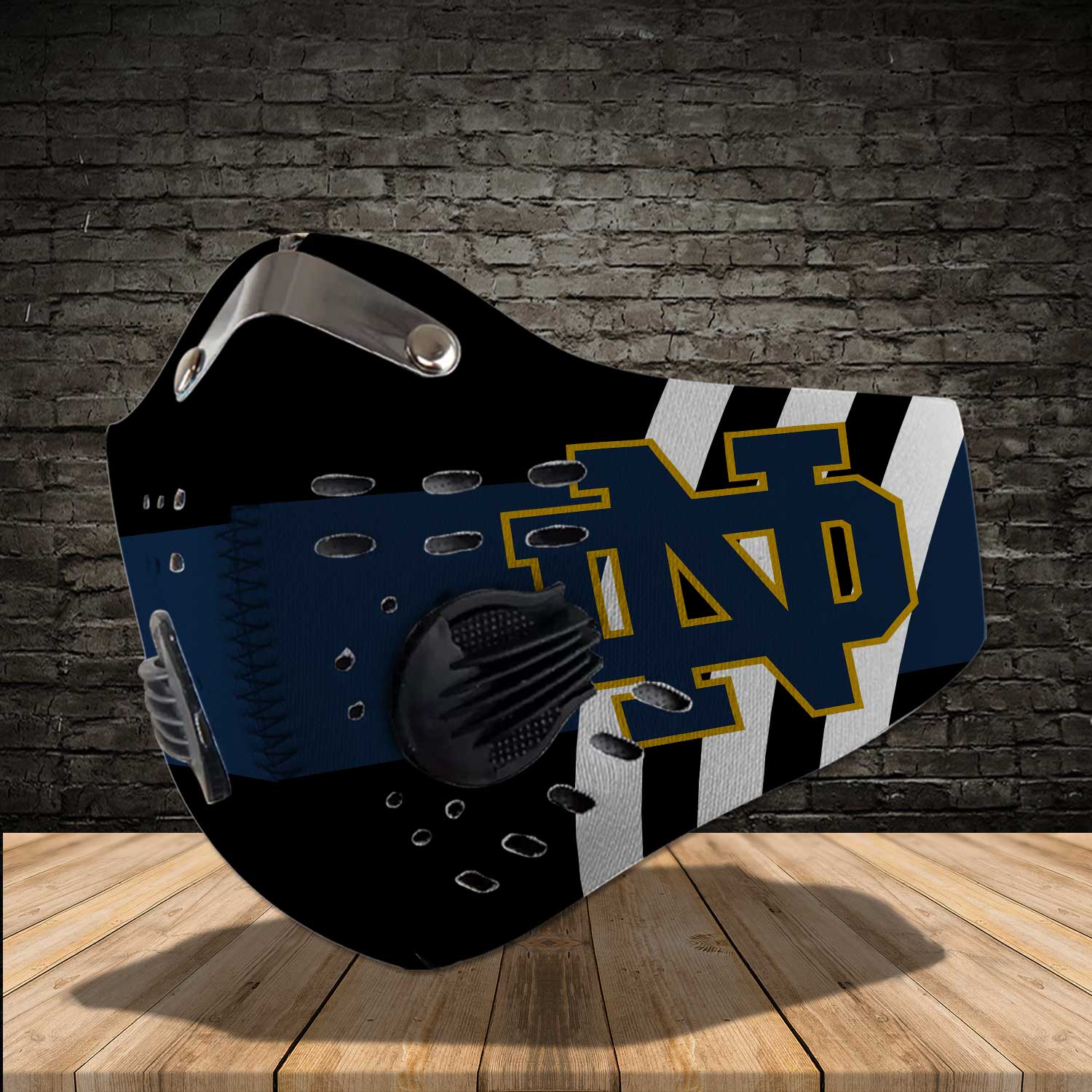 Notre dame fighting irish football carbon filter face mask 1