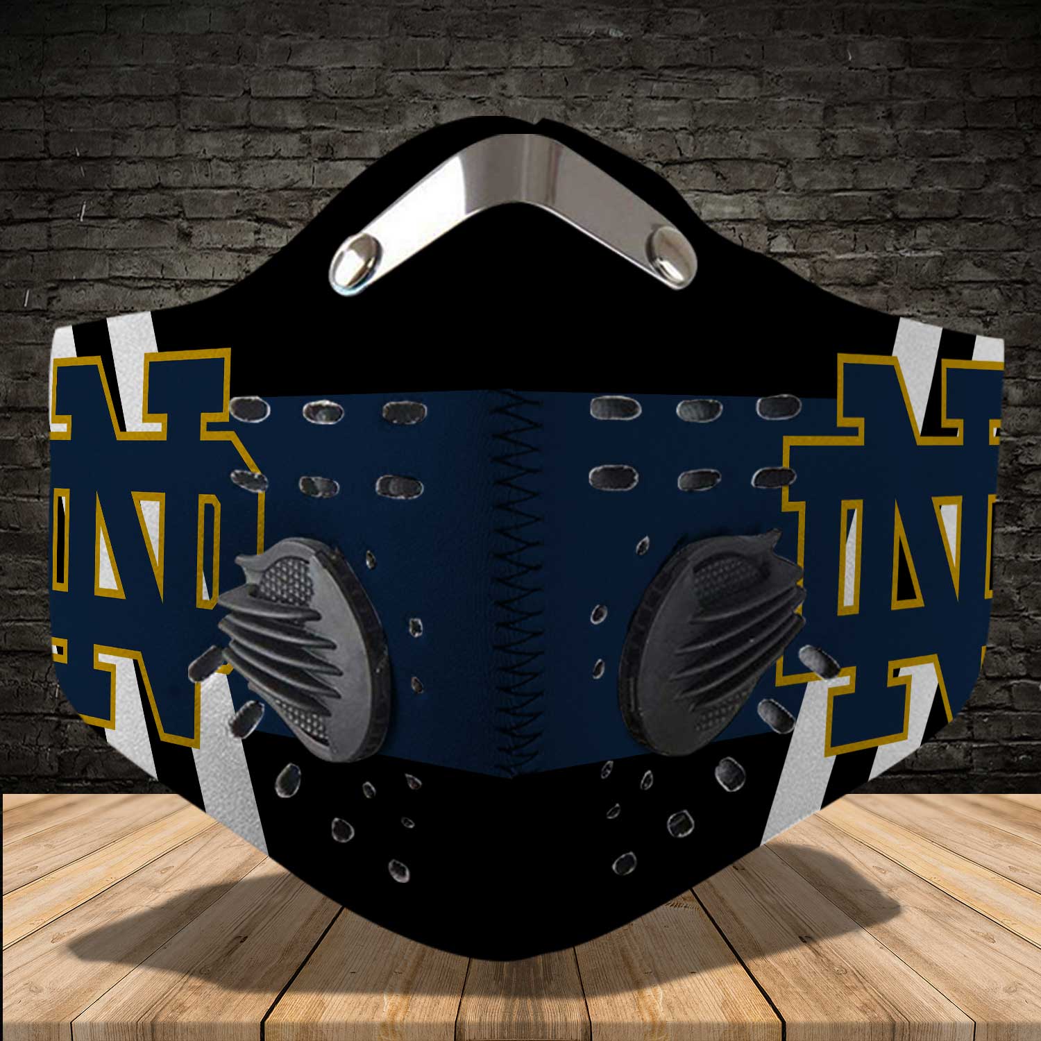 Notre dame fighting irish football carbon filter face mask 4