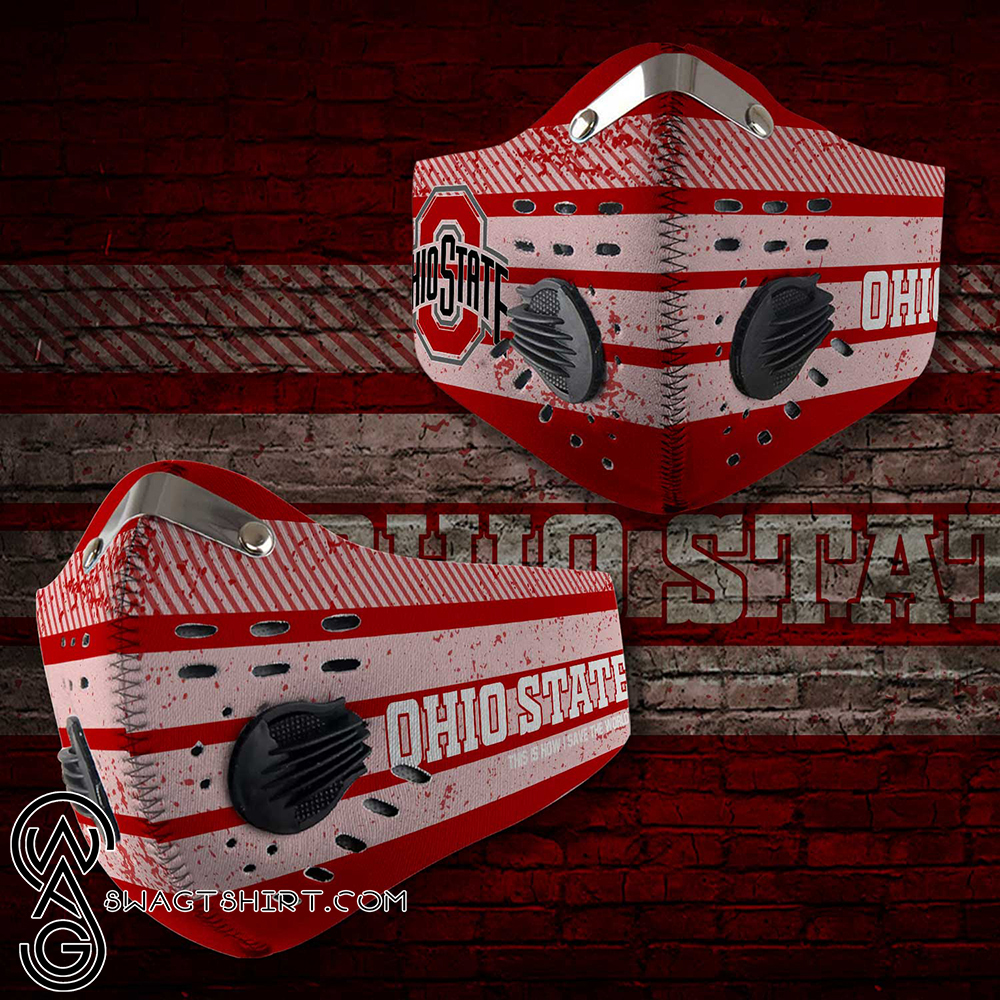 Ohio state buckeyes this is how i save the world carbon filter face mask