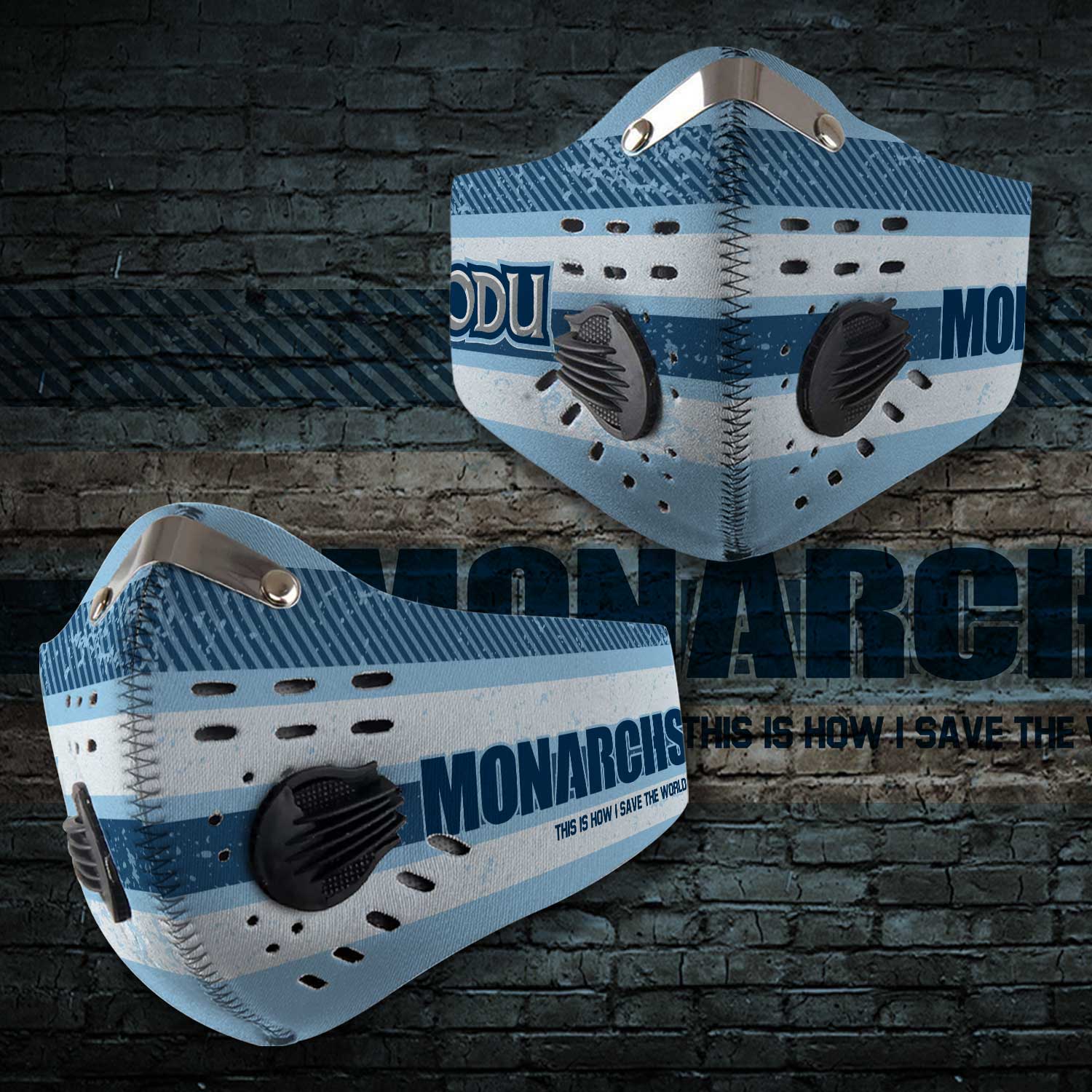 Old dominion monarchs this is how i save the world face mask 1