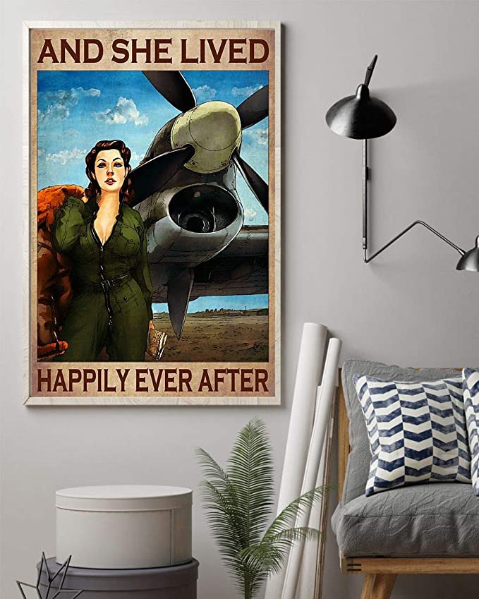 Pilot girl and she lived happily ever after poster 2