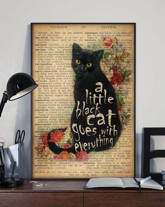 Rose dictionary a little black cat goes with everything poster 2