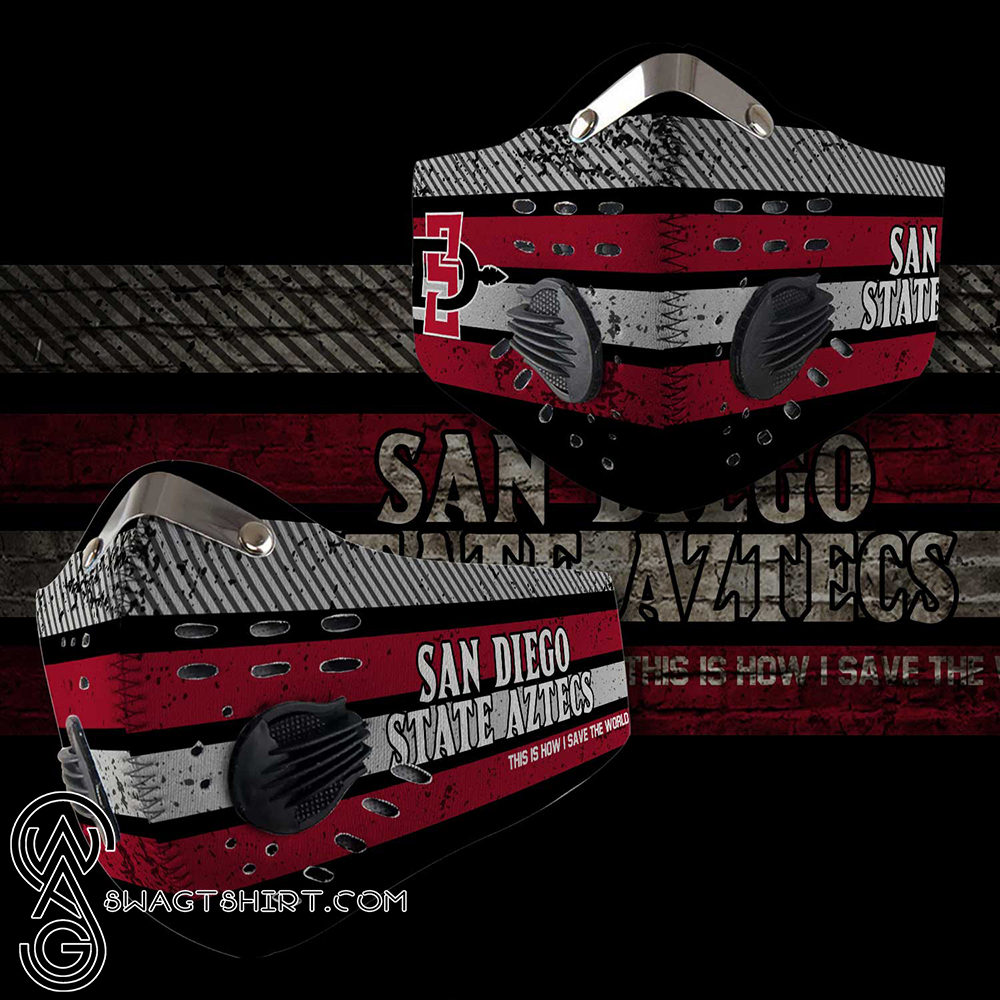 San diego state aztecs this is how i save the world face mask