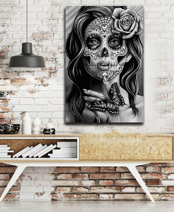 Sugar skull lady day of the dead poster 1