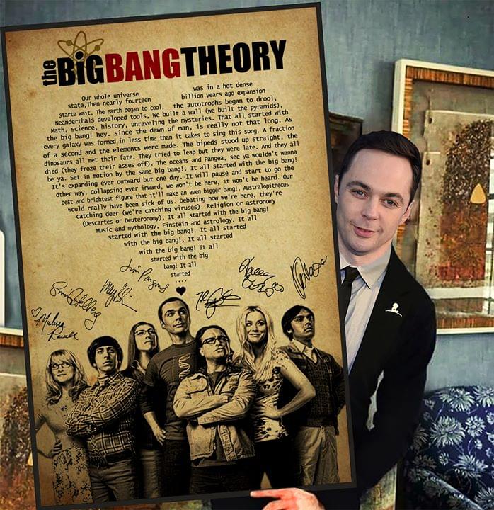 The big bang theory song lyric signatures poster 3